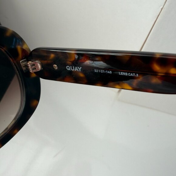 Quay Women\'s Impromptu 53 mm Tortoiseshell Round Sunglasses without box